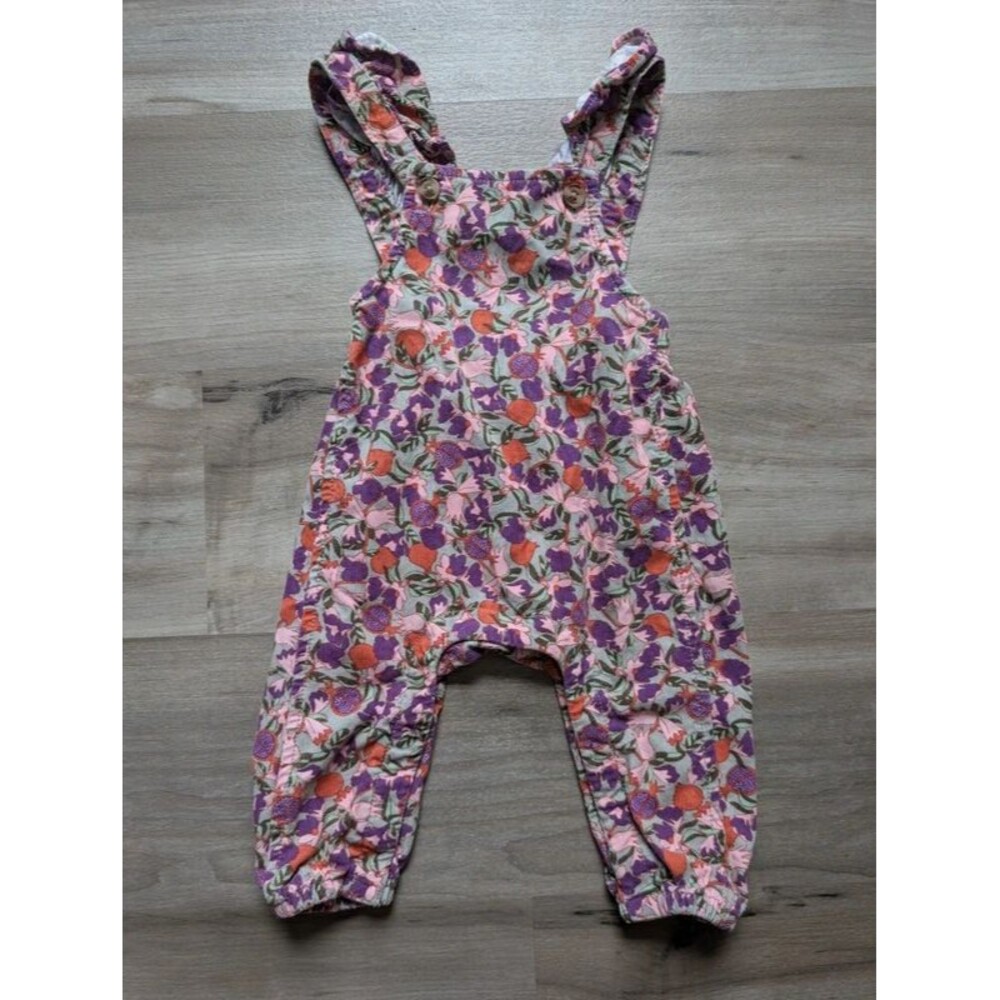 Tea Collection Fig Print Corduroy Overalls, 6-9m (U2)